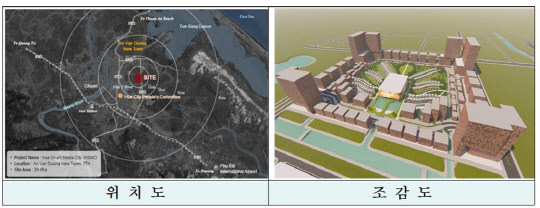 후에스마트미디어시티 위치도 및 조감도. <LH 제공>